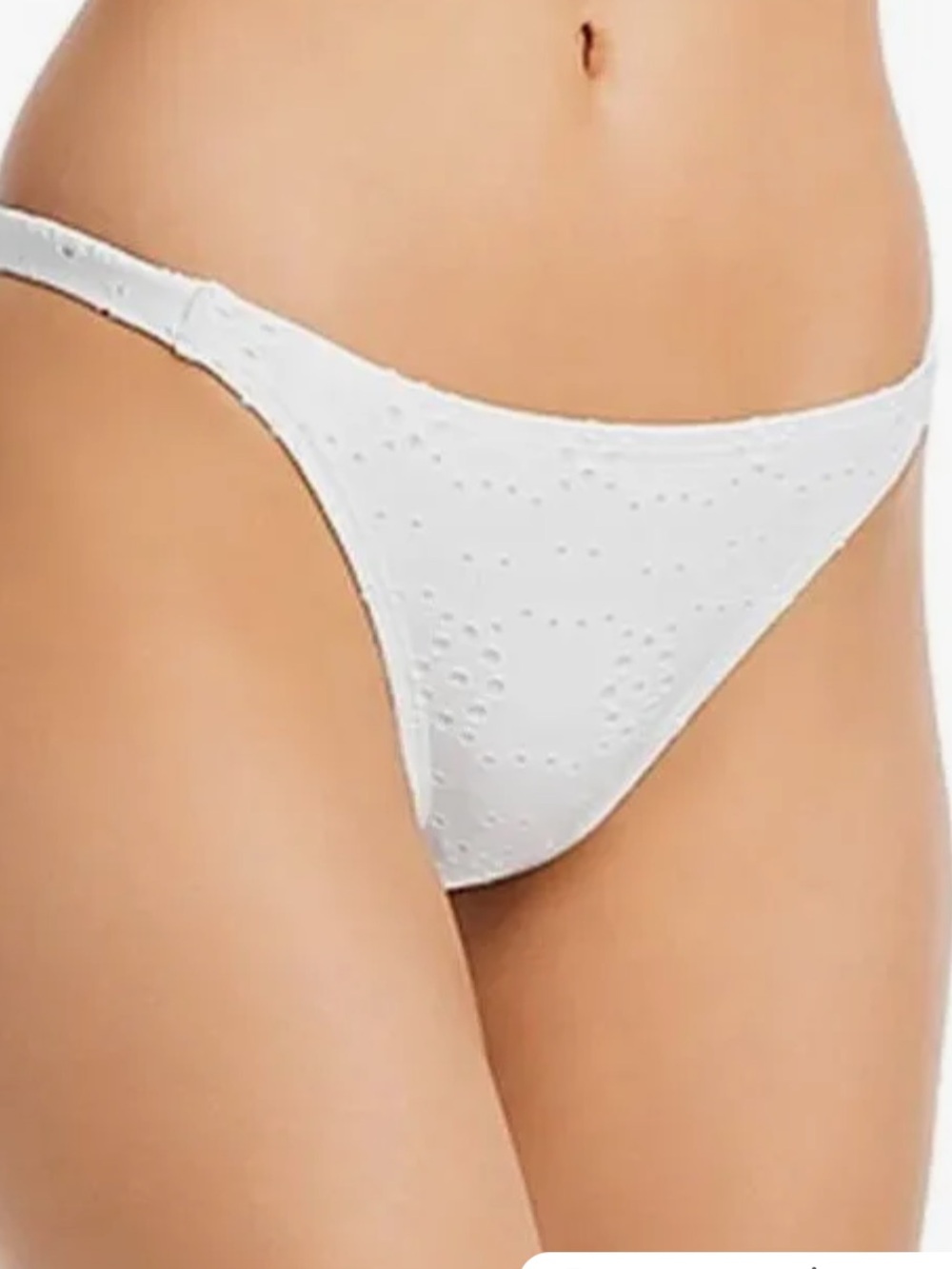 Aqua White Eyelet Bikini Bottoms